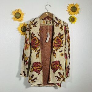 Woven Heart NWT Floral Open Sweater Cardigan Size XS Women’s